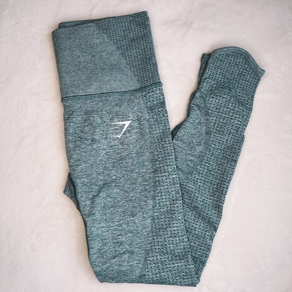 Gymshark Vital Rise Leggings - Light Green Marl - Extra Small